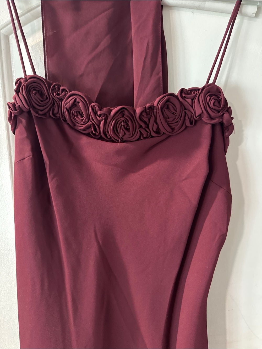 Dollar 💵 Floral Rosette Neckline Maxi Dress with Matching Shawl - XL (Fit L)